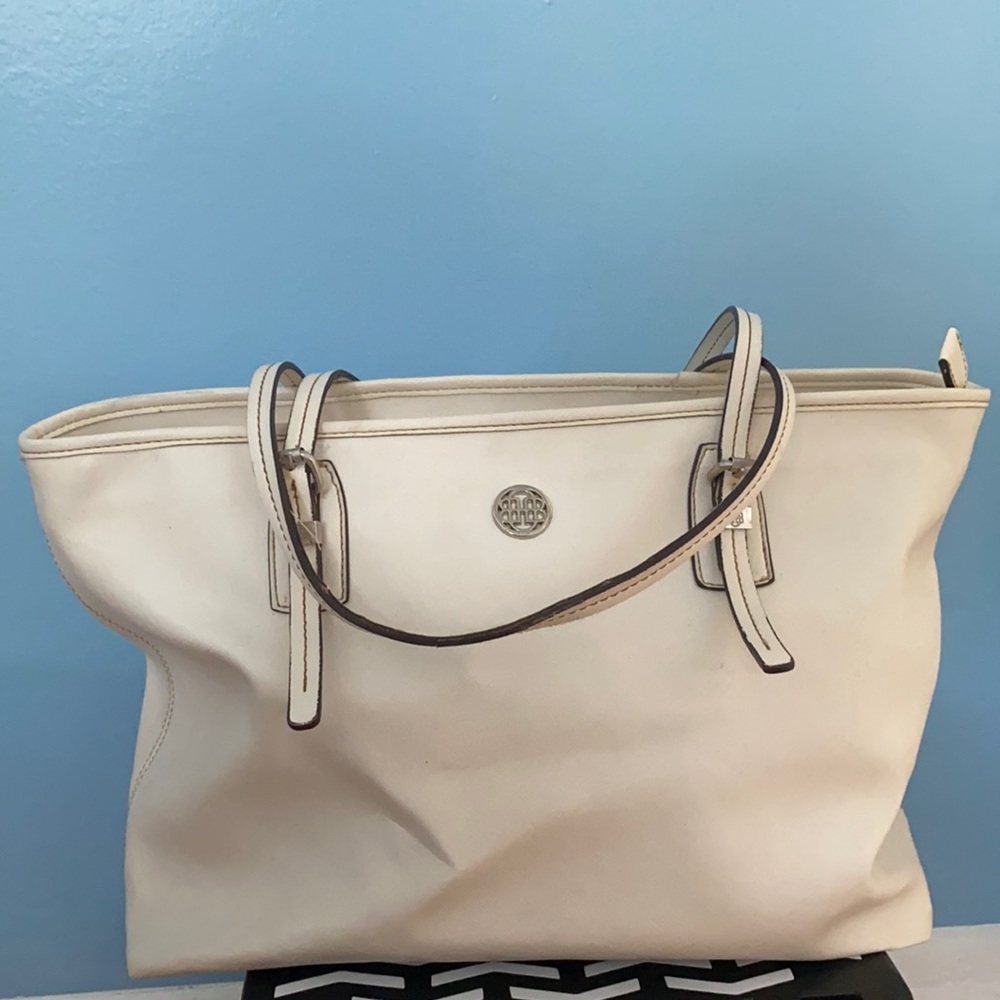 Dana Buchman off white shoulder purse